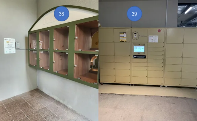 Some restaurants have dedicated boxes where they put food ready to be picked from the kitchen side so the driver can