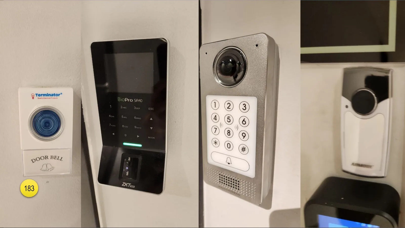 In the office buildings, each company will install separate biometric devices protecting the entrance from unwanted