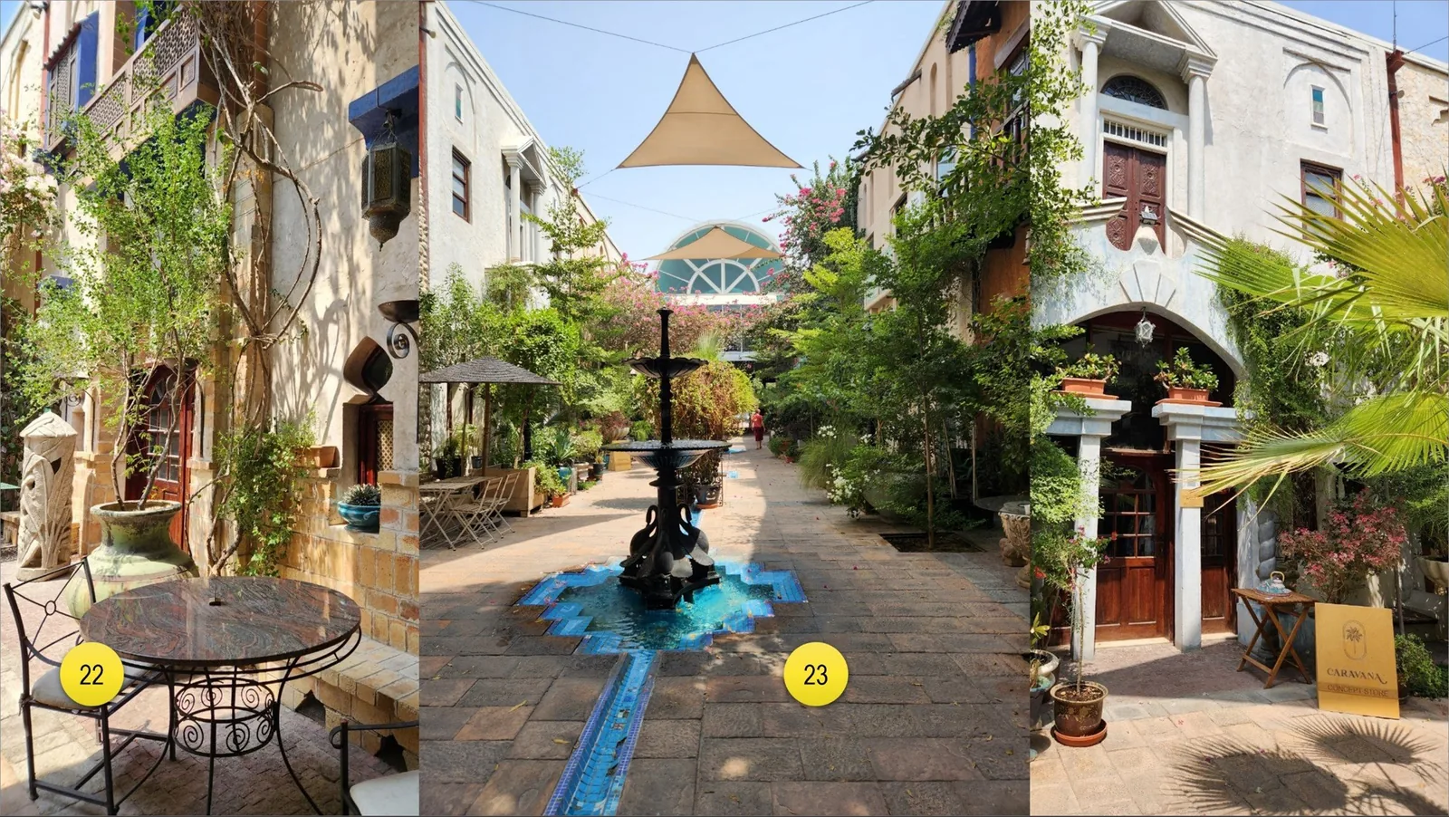 The exploration never stops and next item on the list is the Courtyard, offering a lovely mix of different types of