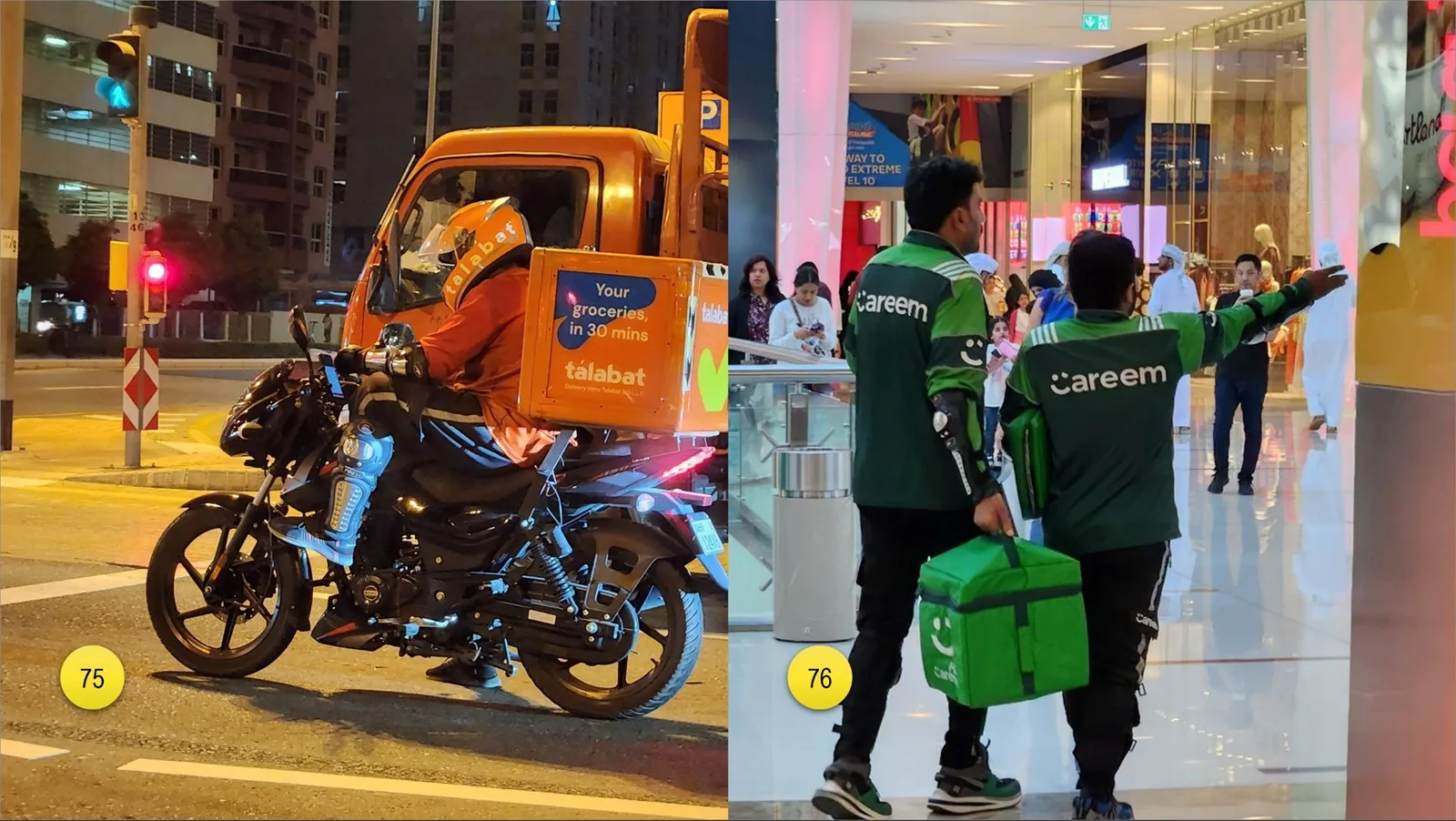 Food deliverers are knights of the road.